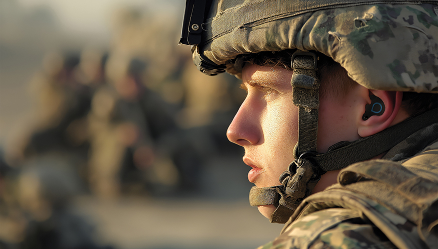 Army Pursuing Earpiece that Protects, Detects
